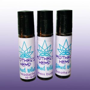 Three Stoned Rollers 10 mL bottles with a rollerball gemstone.